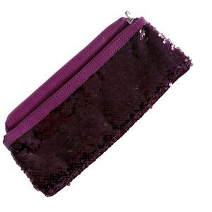 Foldover Clutch Purse Jewell by Thirty One Forever Crushed Berry Pebble Sequins
